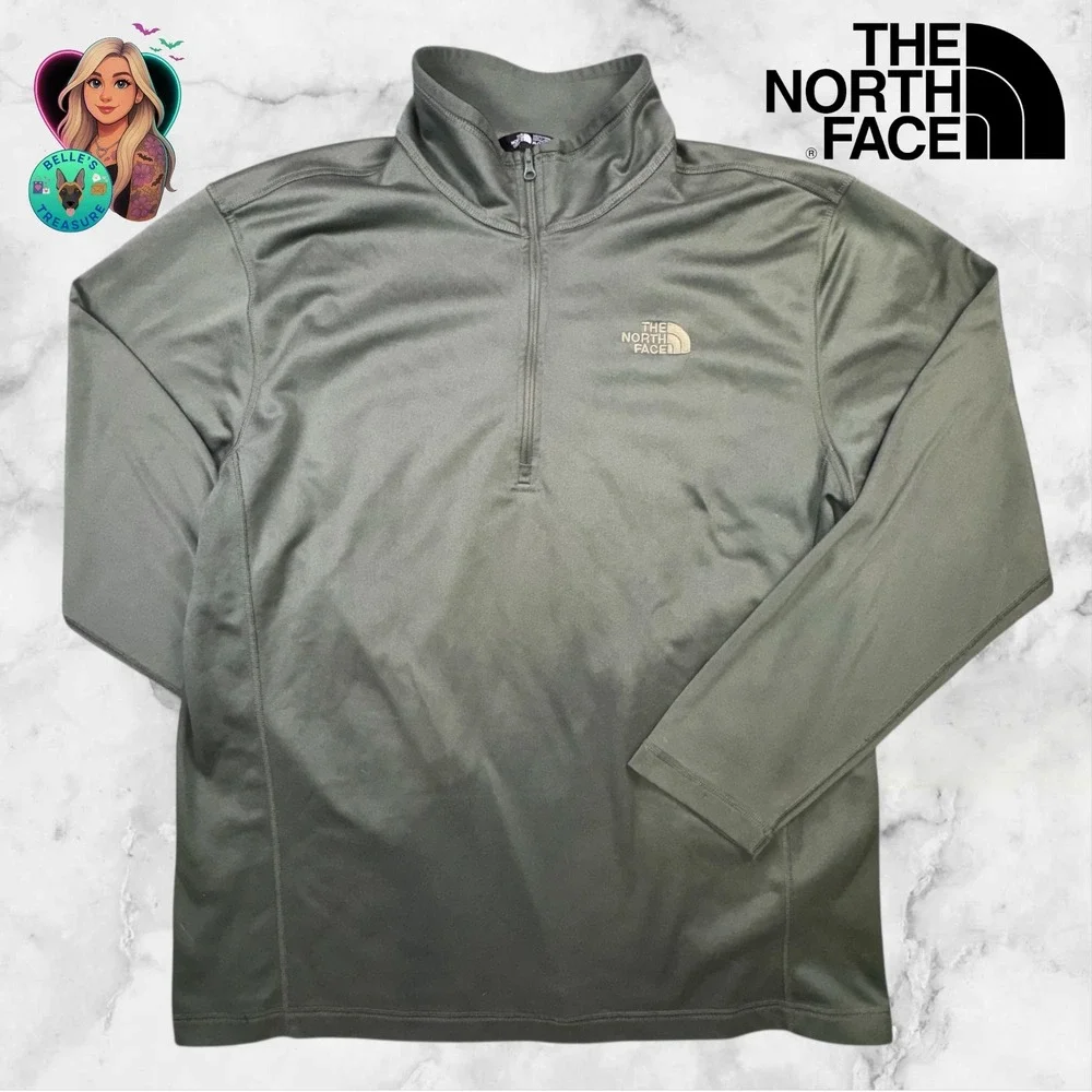 The North Face Men's XL Versitas 1/4-Zip Pullover Utility Green Performance Tech
